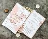  Thiệp Cưới 'Hương Tình Yêu' - Sắc Hồng Pastel & Hoa Lá Mềm Mại 