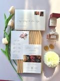  Thiệp Cưới "Giấc Mơ Hồng" - Họa Tiết Hoa Vẽ Tay & Dấu Sáp Vàng 