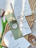  Thiệp Cưới "Vòm Cung Hạnh Phúc" - Sắc xanh Sage & Dấu Sáp Tinh Khôi 