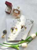  Thiệp Cưới Lá Xanh Mộc Mạc - Vẻ Đẹp Tự Nhiên 