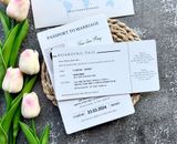  Thiệp Cưới "Hành Trình Hạnh Phúc" - Thiết Kế Passport & Chủ Đề Du Lịch 