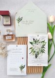  Thiệp Cưới "Ngày Chung Đôi" - Họa Tiết Linh Lan & Lịch Cưới Ý Nghĩa 