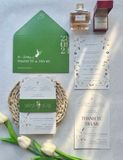  Thiệp Cưới Emerald Green - Phong Cách Độc Đáo 