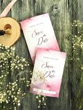  Thiệp Cưới "Bản Tình Ca Tháng Tư" - Sắc Hồng Pastel Ngọt Ngào & Hoa Cỏ Lãng Mạn 