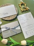  Thiệp Cưới Minimalist White - Tinh Khôi Thuần Khiết 