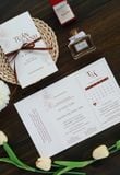  Thiệp Cưới "Hẹn Ước Tối Giản" - Nét Sang Trọng Ruy Băng Nâu & Giấy Mỹ Thuật Cao Cấp 