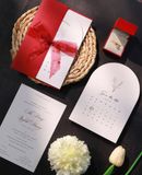  Thiệp Cưới Calendar Red - Dấu Ấn Ngày Chung Đôi 