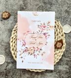  Thiệp Cưới 'Hương Tình Yêu' - Sắc Hồng Pastel & Hoa Lá Mềm Mại 