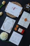  Thiệp Cưới Lời Thề Tối Giản - Pure Red Monogram 