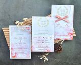  Thiệp Cưới Hồng Pastel Dịu Dàng - Hiện Đại & Tinh Tế 