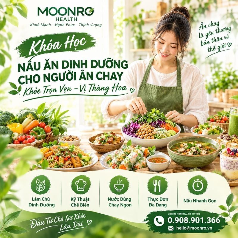  Khóa Sức Khoẻ Nấu Ăn Dinh Dưỡng Cho Người Ăn Chay 