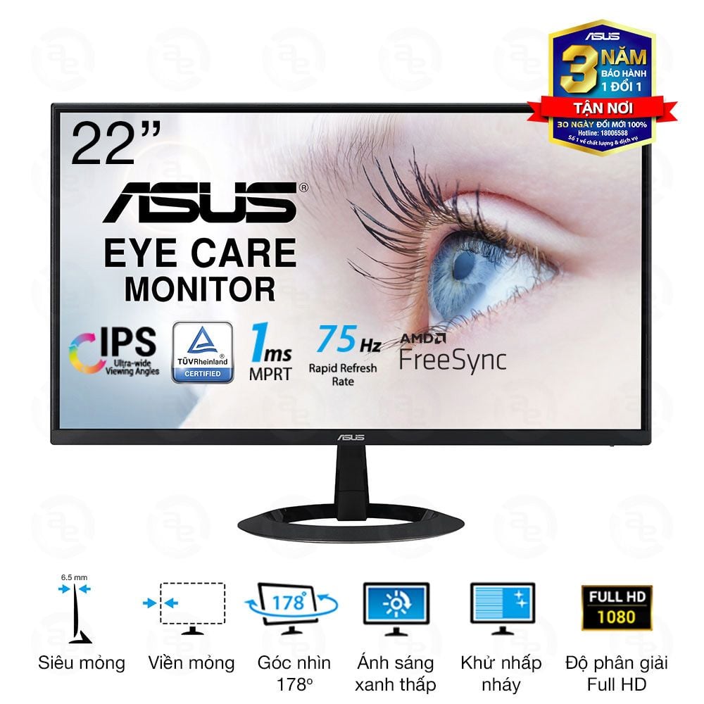 LCD 22” ASUS VZ22EHE Chính Hãng