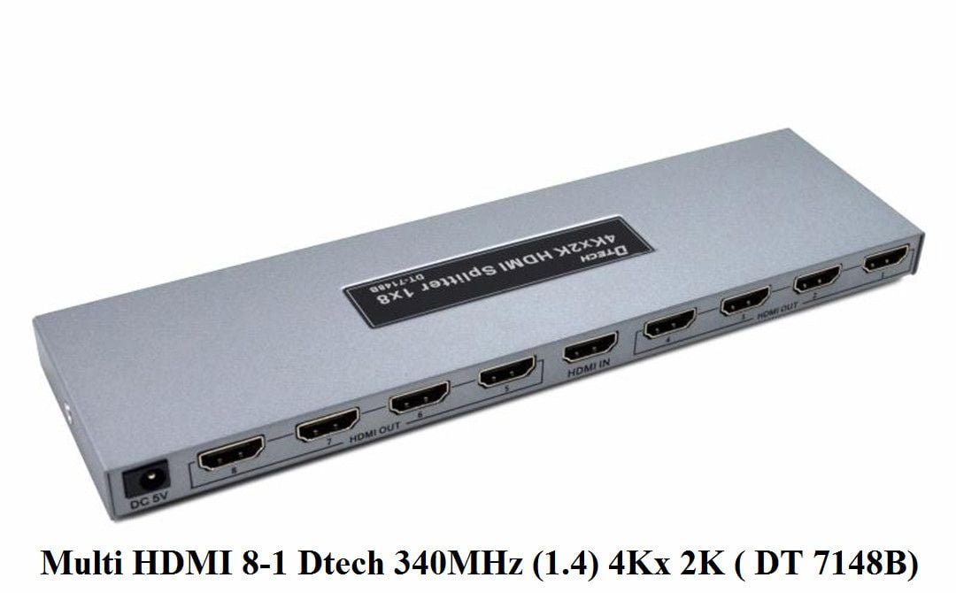 HUB HDMI 1 => 8 DTECH DT7148B
