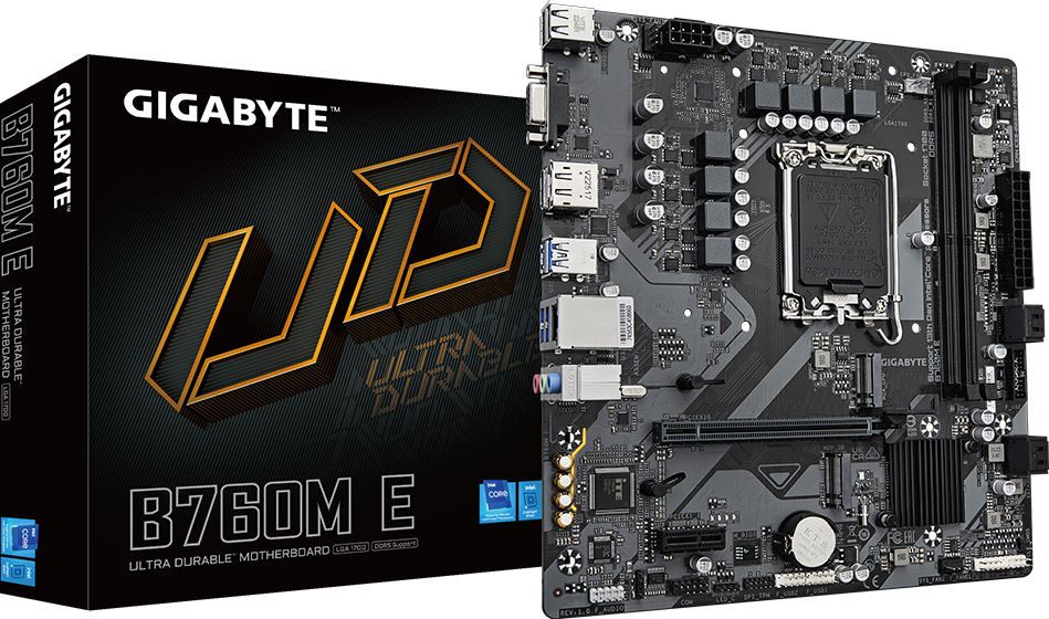 MAIN GIGABYTE B760M E (RAM 5) Chính Hãng