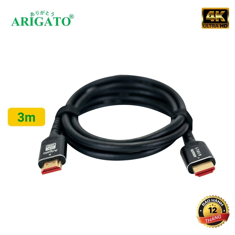 CABLE HDMI 10M  Arigato (Đen) 4K