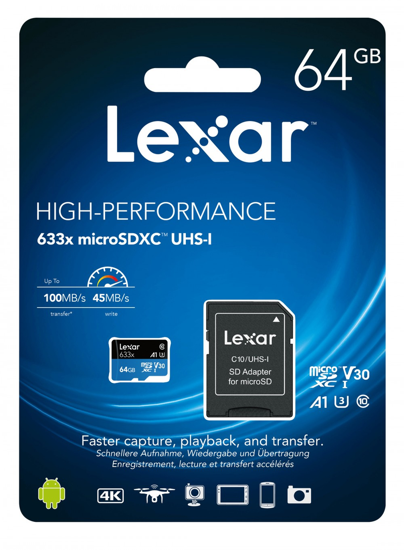 THẺ NHỚ MicroSD 64GB LEXAR Chính Hãng