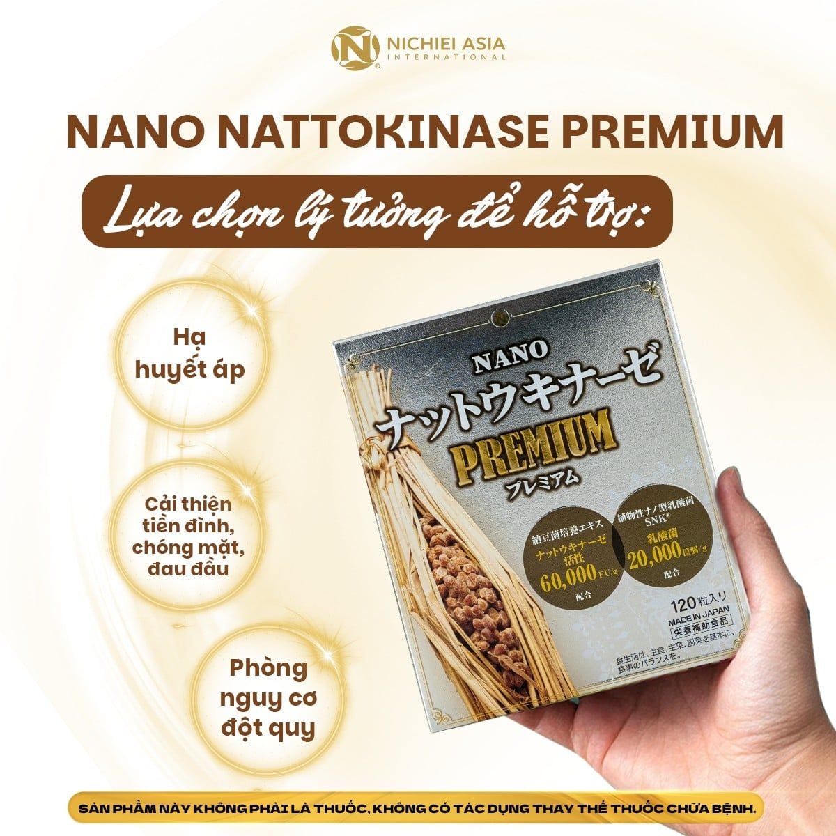  Thực phẩm bảo vệ sức khỏe NANO NATTOKINASE PREMIUM 