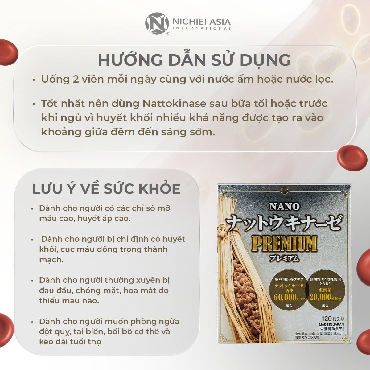  Thực phẩm bảo vệ sức khỏe NANO NATTOKINASE PREMIUM 
