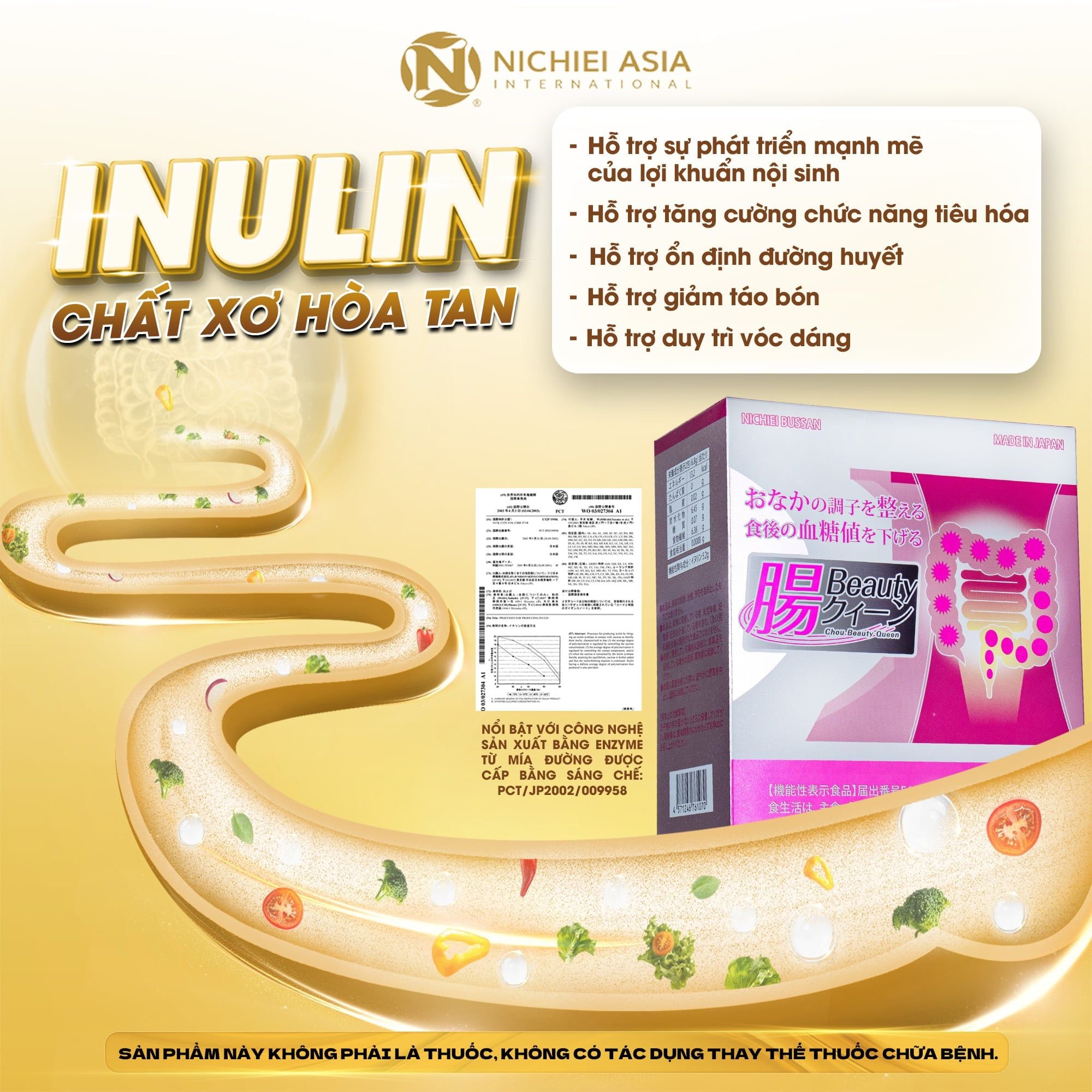  Thực phẩm bảo vệ sức khỏe INTESTINES BEAUTY QUEEN 