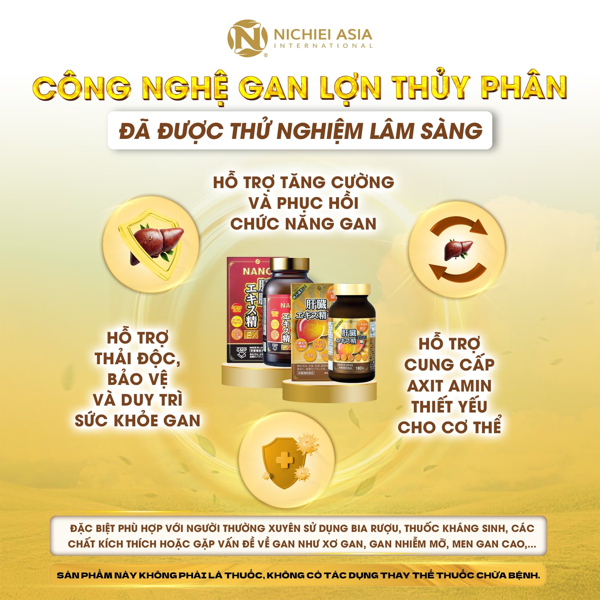  Thực phẩm bảo vệ sức khỏe NANO LIVER HYDROLYZATE EX 