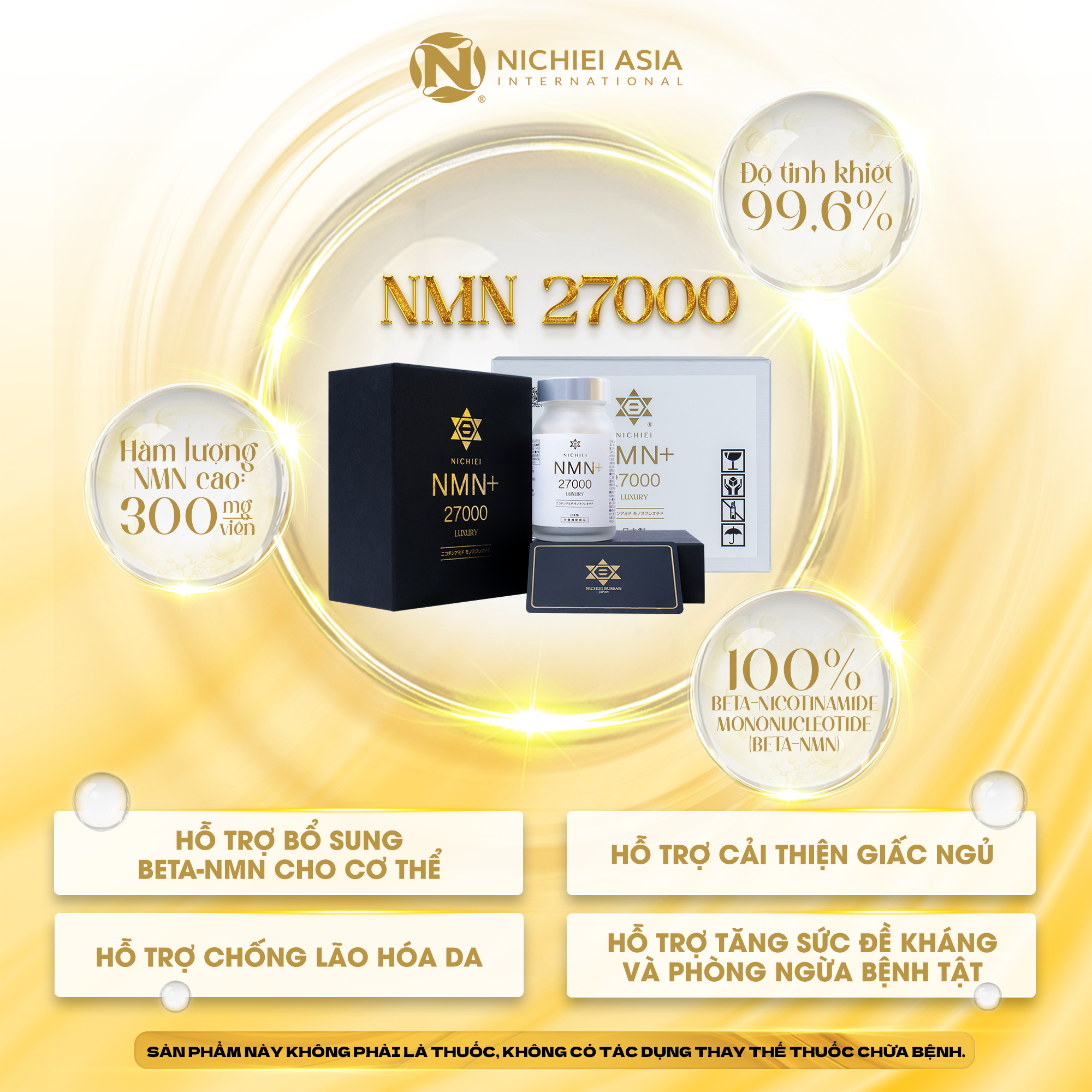  Thực phẩm bảo vệ sức khỏe NICHIEI NMN+27000 LUXURY 