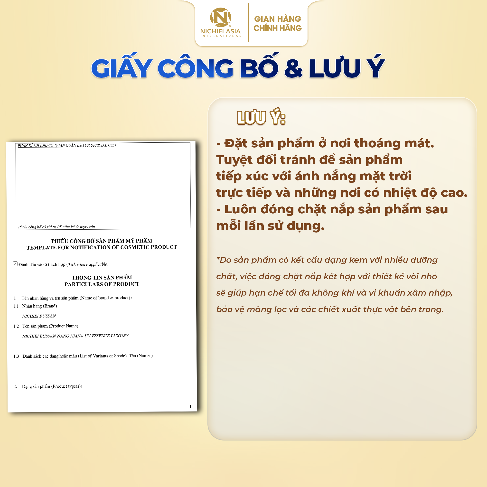  Kem chống nắng vật lý NANO NMN+ UV ESSENCE LUXURY 