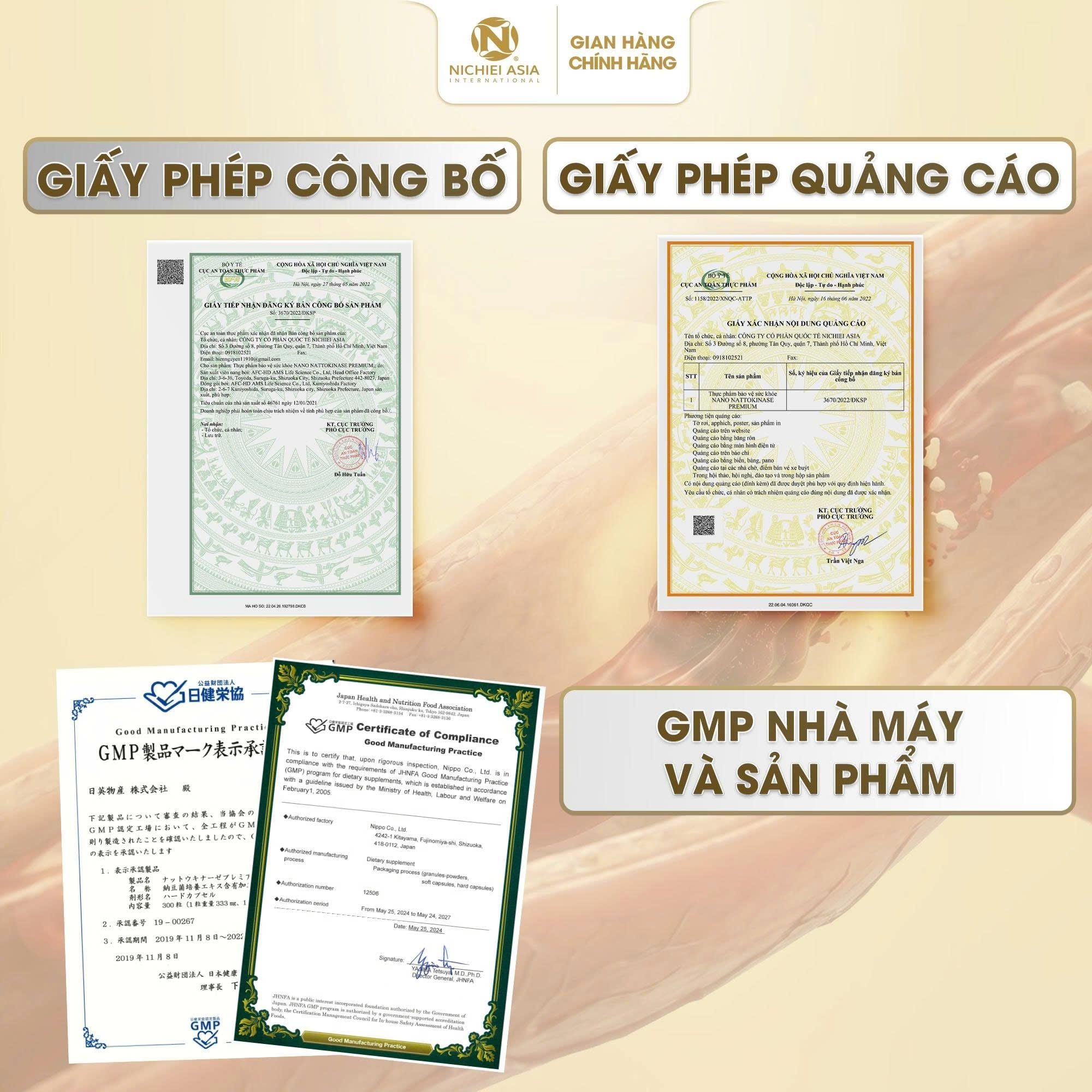  Thực phẩm bảo vệ sức khỏe NANO NATTOKINASE PREMIUM 120 viên 