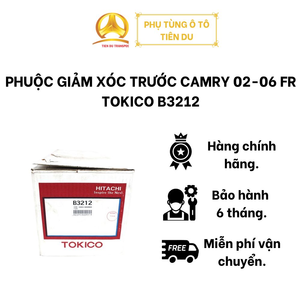  PHUỘC GIẢM XÓC TRƯỚC CAMRY 02-06 FR TOKICO B3212 