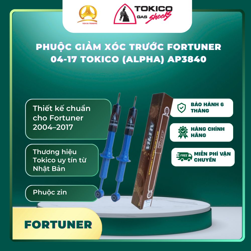  PHUỘC GIẢM XÓC TRƯỚC FORTUNER 04-17 TOKICO (ALPHA) AP3840 