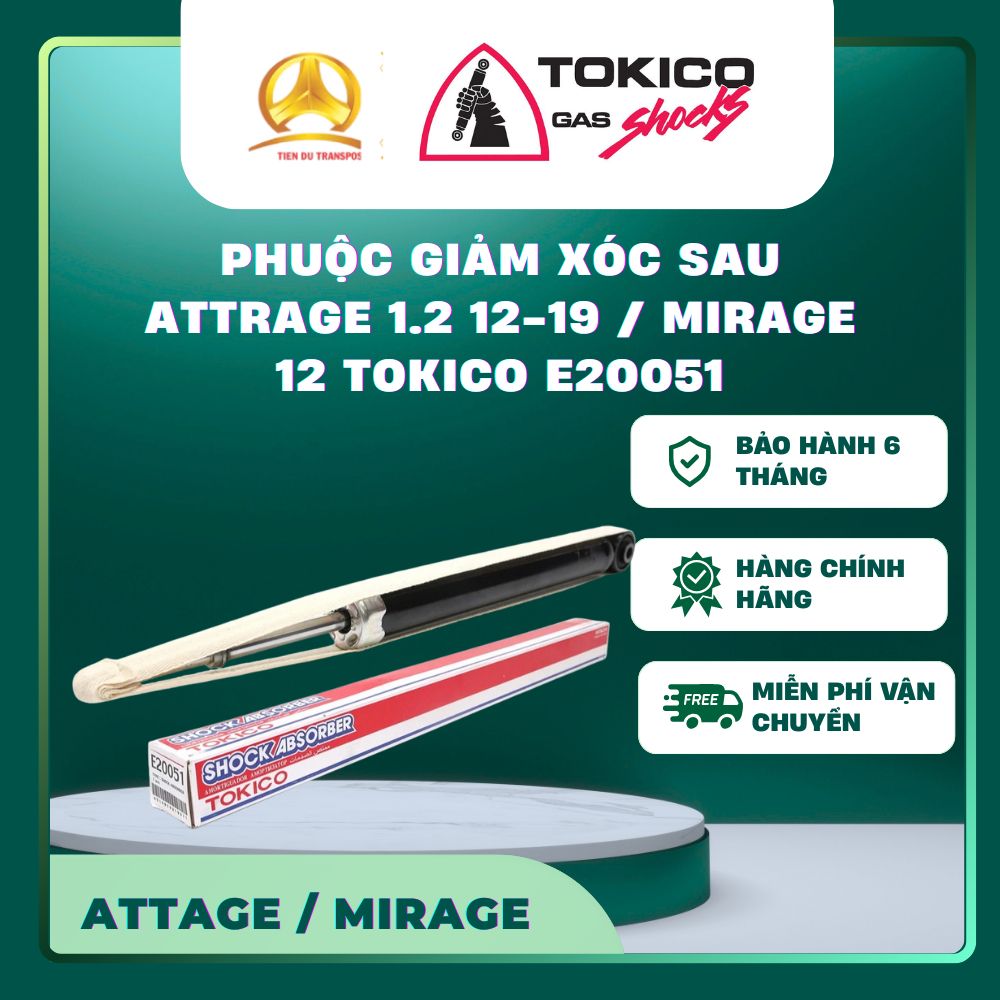  PHUỘC GIẢM XÓC SAU ATTRAGE 1.2 (2012-2019) / MIRAGE 12 TOKICO E20051 