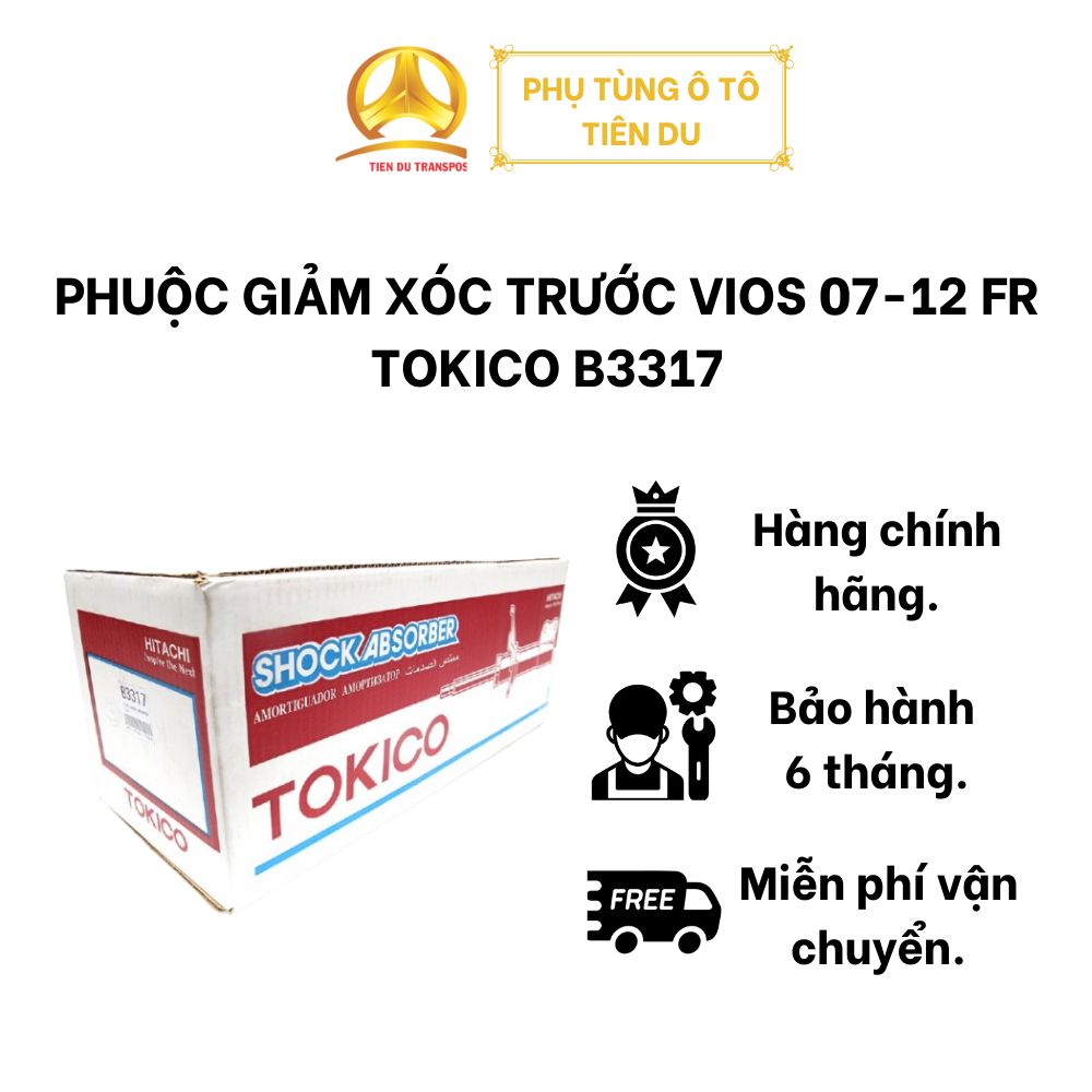  PHUỘC GIẢM XÓC TRƯỚC VIOS 07-12 FR TOKICO B3317 