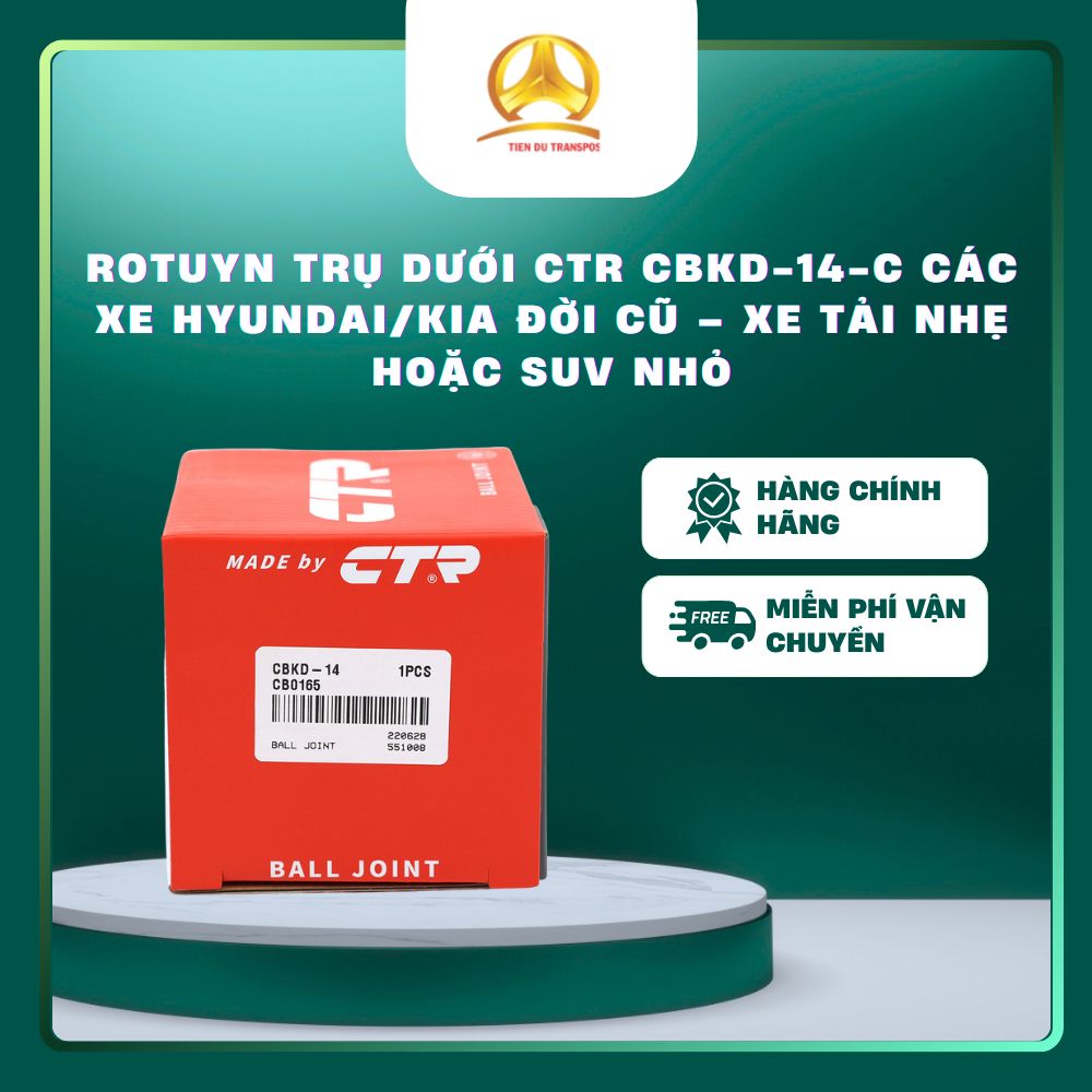  Rotuyn Trụ Dưới CTR CBKD-14-C – Ball Joint Lower – Phụ Tùng Gầm Xe Hyundai/Kia 