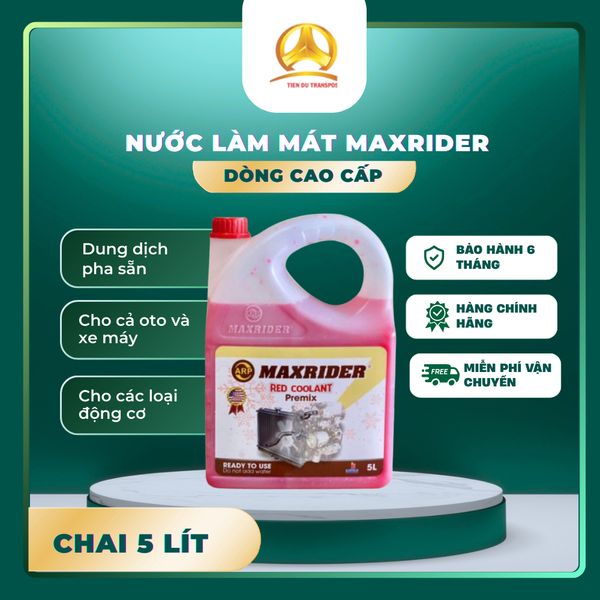 Nước Làm Mát Động Cơ Đỏ Maxrider Chính Hãng – Coolant Red – Chống Sôi, Chống Đóng Cặn, Can 1L/5L 