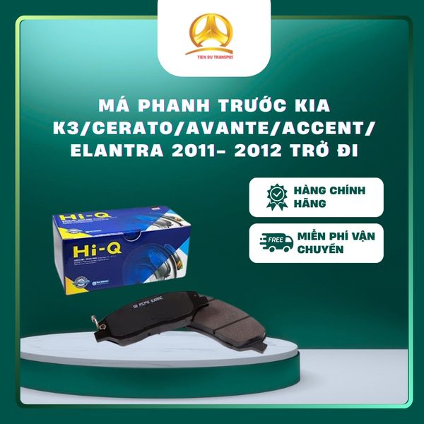  MÁ PHANH TRƯỚC CHUẨN OEM Kia K3 / Cerato / Hyundai Avante / Accent / Elantra từ 2011–2012 trở đi 