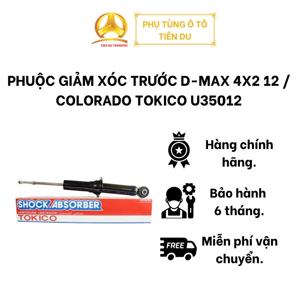  PHUỘC GIẢM XÓC TRƯỚC D-MAX 4X2 12 / COLORADO TOKICO U35012 