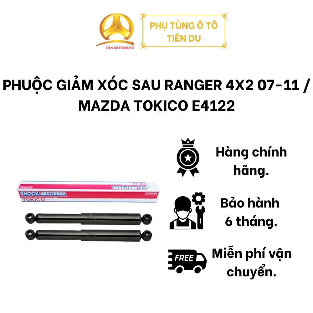  PHUỘC GIẢM XÓC SAU RANGER 4X2 07-11 / MAZDA TOKICO E4122 