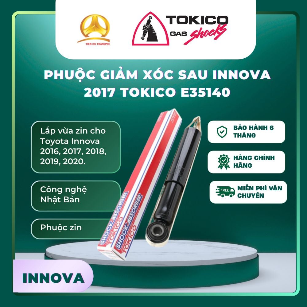  PHUỘC GIẢM XÓC SAU INNOVA 2017 TOKICO E35140 