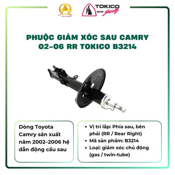  PHUỘC GIẢM XÓC SAU CAMRY 02-06 RR TOKICO B3214 