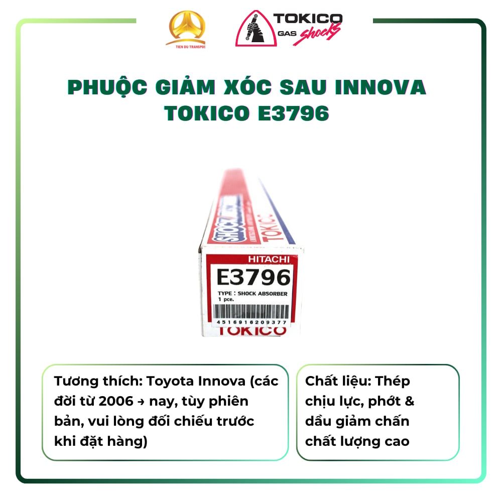  PHUỘC GIẢM XÓC SAU INNOVA TOKICO E3796 