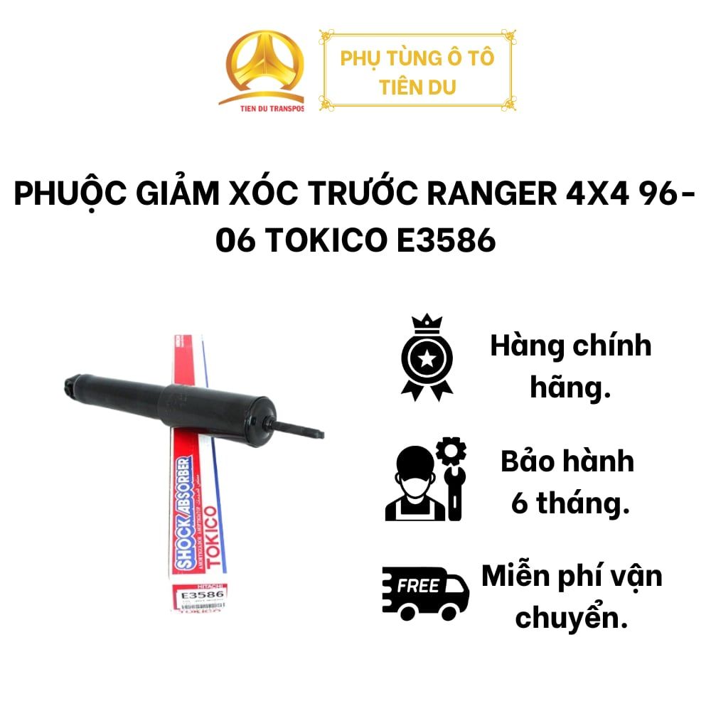  PHUỘC GIẢM XÓC TRƯỚC RANGER 4X4 96-06 TOKICO E3586 