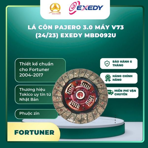  LÁ CÔN PAJERO 3.0 MÁY V73 (24/23) EXEDY MBD092U 