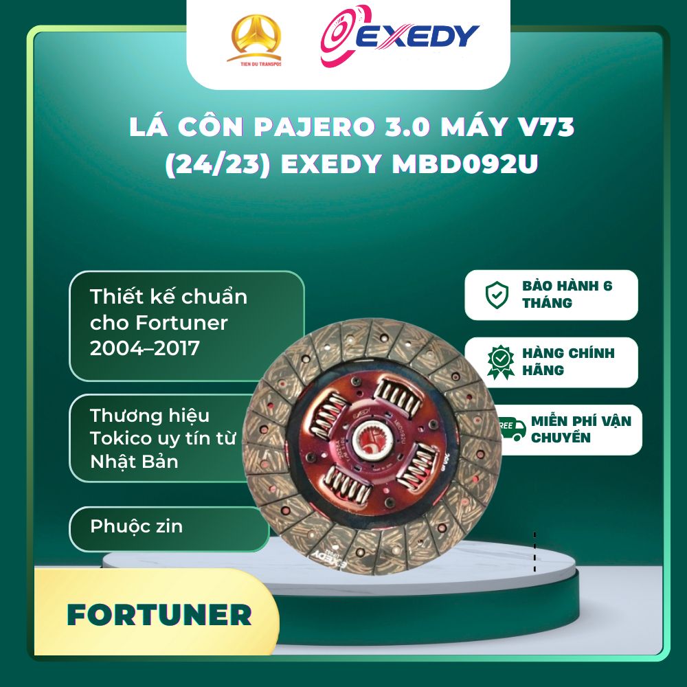  LÁ CÔN PAJERO 3.0 MÁY V73 (24/23) EXEDY MBD092U 