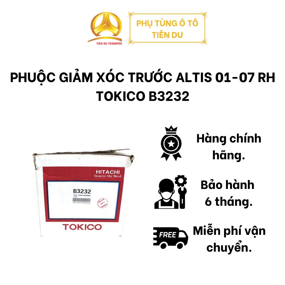 PHUỘC GIẢM XÓC TRƯỚC ALTIS 01-07 RH TOKICO B3232 