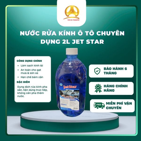  Nước Rửa Kính Ô Tô Jetstar 2L Sao Đỏ Chính Hãng  – Làm Sạch Kính Lái, Bảo Vệ Gạt Mưa 