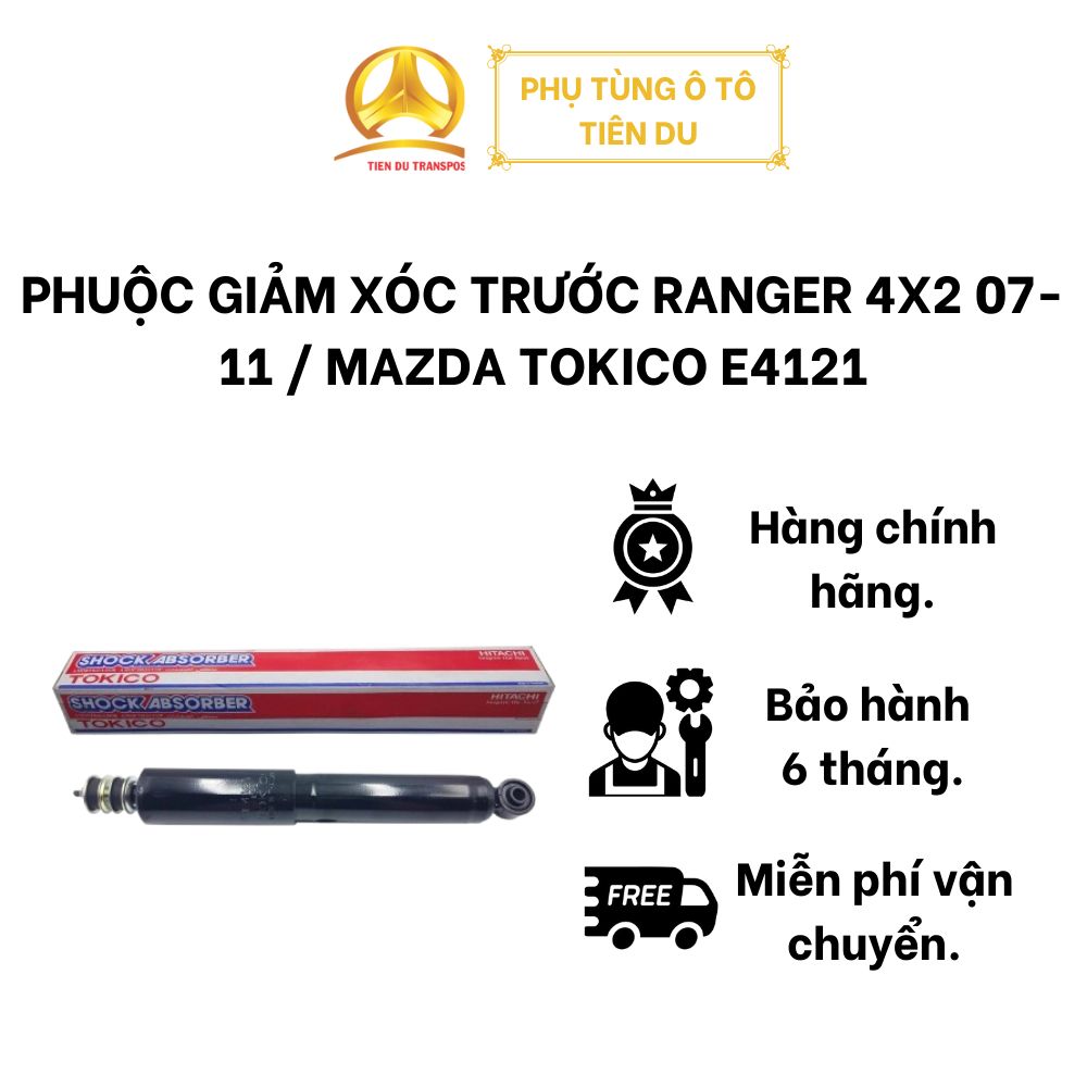 PHUỘC GIẢM XÓC TRƯỚC RANGER 4X2 07-11 / MAZDA TOKICO E4121 