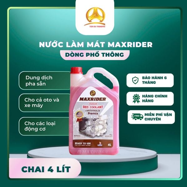  NƯỚC LÀM MÁT MAXRIDER 4L – BẢO VỆ ĐỘNG CƠ TOÀN DIỆN  Dung dịch làm mát Maxrider Coolant là lựa chọn an toàn và hiệu qu 