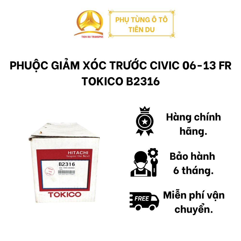  PHUỘC GIẢM XÓC TRƯỚC CIVIC 06-13 FR TOKICO B2316 