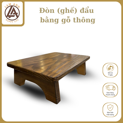  (Đòn) Ghế đẩu gỗ thông – ngồi xổm & kê chân an toàn 