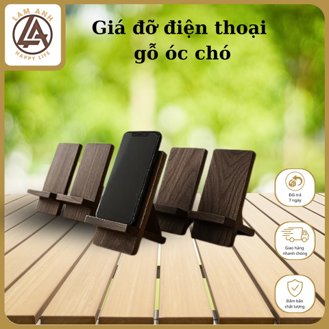  Giá Đỡ Điện Thoại Gỗ Óc Chó Cao Cấp – Tối Giản, Sang Trọng, Phù Hợp Mọi Smartphone 