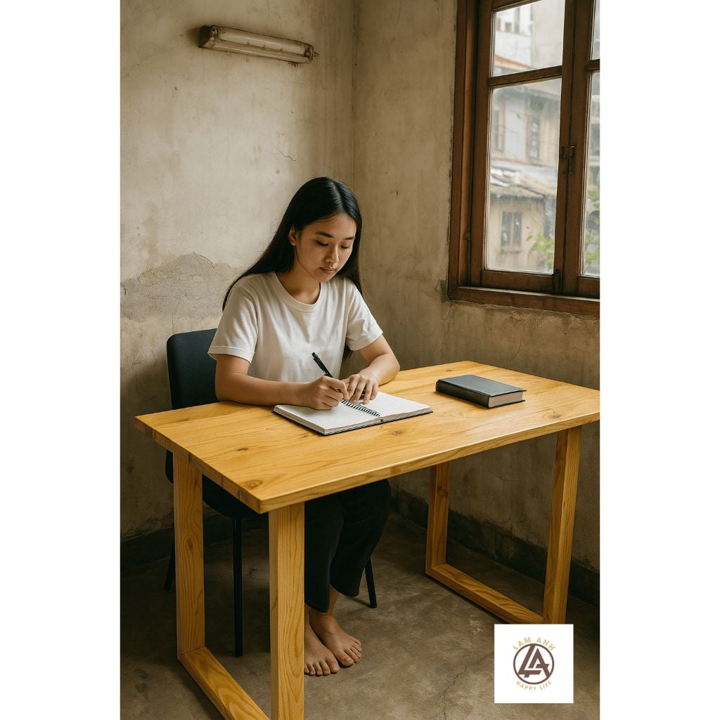 Bàn gỗ Thông Mỹ tự nhiên – sang trọng & bền